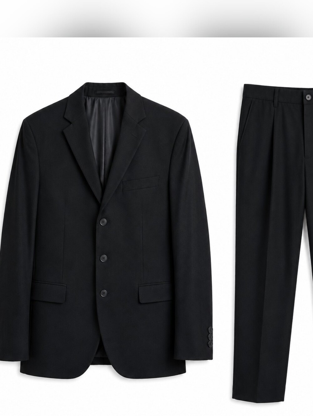 George Black Two-Piece Men's Suit Jacket & Trousers - Blazer Sz 44 / Pants Sz 34